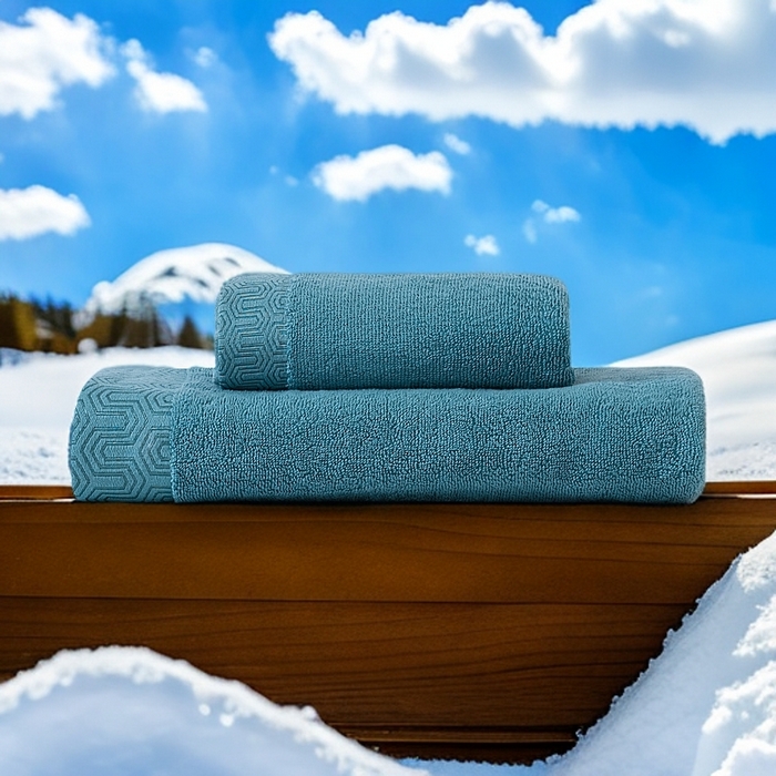 91家纺网 家纺一手货源 找家纺 2025新款中国风迷宫格加厚全棉毛巾浴巾两件套浴室吸水浴巾纯棉毛巾浴巾套装 迷宫格-靛青毛巾浴巾套装