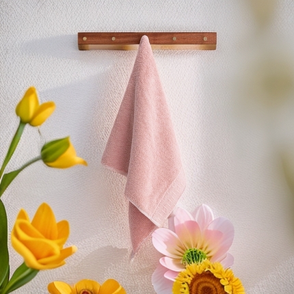 2025新款中国风迷宫格加厚全棉毛巾浴巾两件套浴室吸水浴巾纯棉毛巾浴巾套装 迷宫格-桃粉毛巾