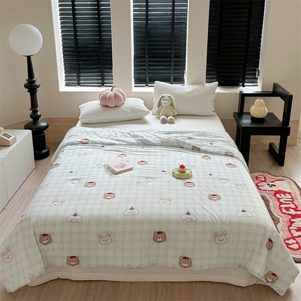 91家纺网 家纺一手货源 找家纺 暖生活 2025新款冰激淋凉感丝夏被系列