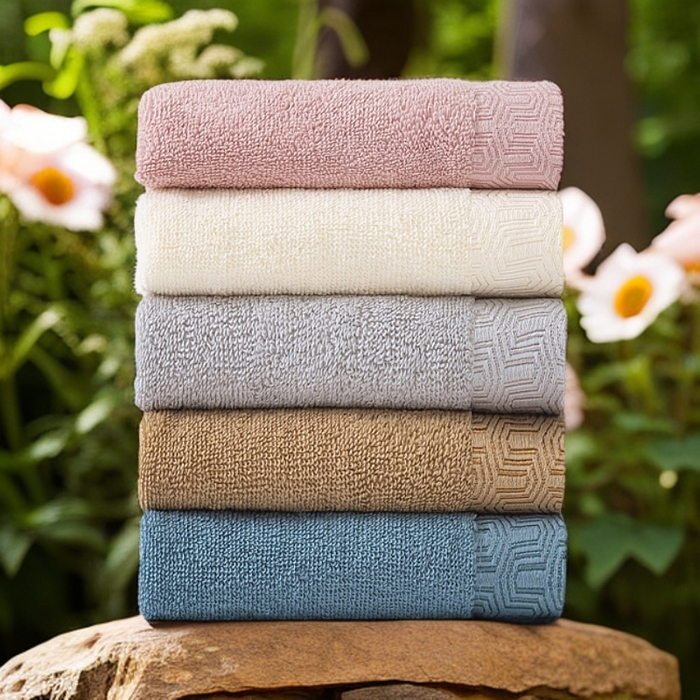 91家纺网 家纺一手货源 找家纺 （总）2025新款中国风迷宫格加厚全棉毛巾浴巾两件套浴室吸水浴巾纯棉毛巾浴巾套装