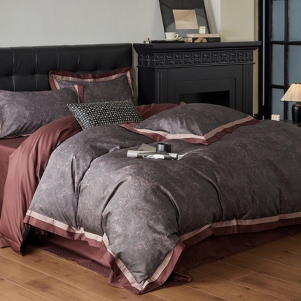 91家纺网 家纺一手货源 找家纺 （总）由丽家纺 2025新款数码印花双层边拼角活性数码印花四件套（控价券后399起）