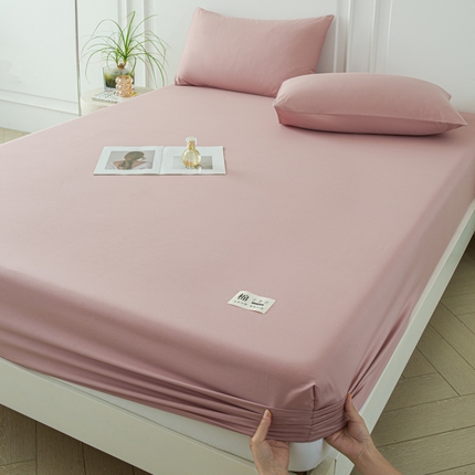 邵依家纺 2025新款正宗13372纯棉全棉床笠三件套 胭脂红