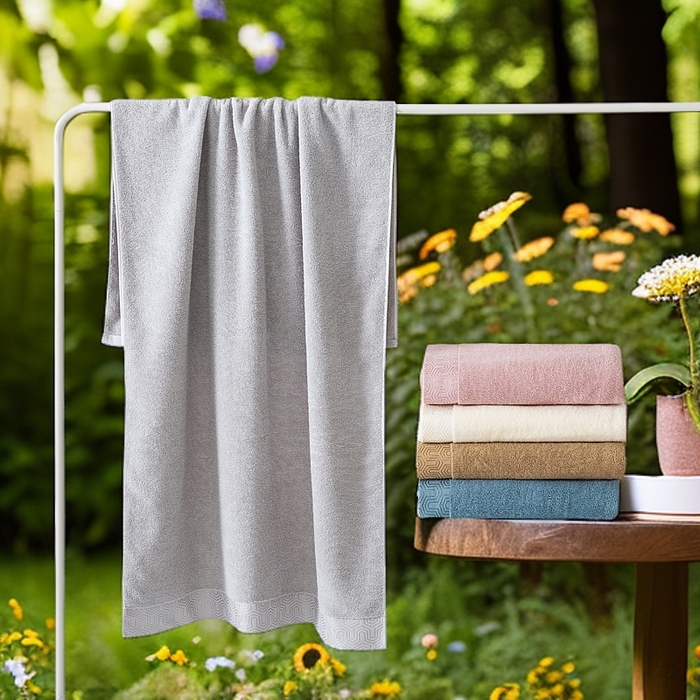 91家纺网 家纺一手货源 找家纺 （总）2025新款中国风迷宫格加厚全棉毛巾浴巾两件套浴室吸水浴巾纯棉毛巾浴巾套装