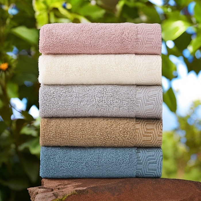 91家纺网 家纺一手货源 找家纺 （总）2025新款中国风迷宫格加厚全棉毛巾浴巾两件套浴室吸水浴巾纯棉毛巾浴巾套装