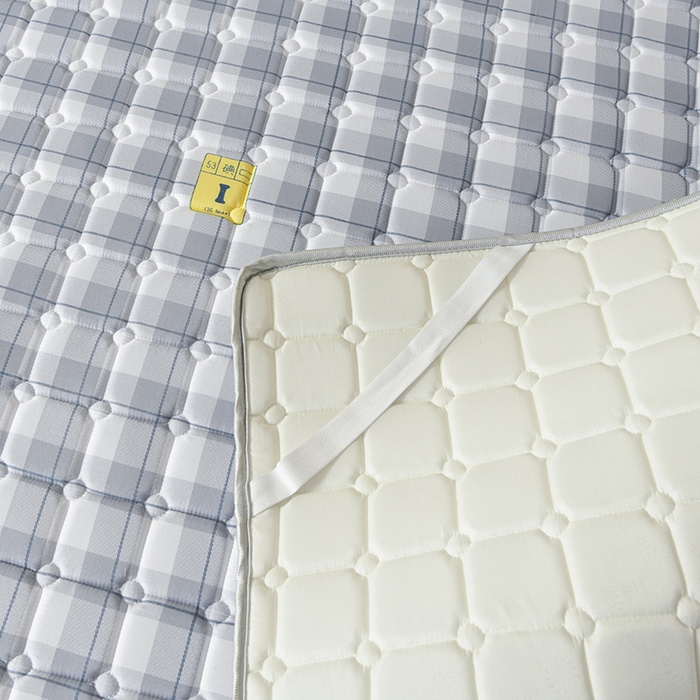 91家纺网 家纺一手货源 找家纺 美克家居2025新款加厚防水软床垫 A级格子蓝防水款