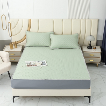 91家纺网 家纺一手货源 找家纺 （总）乐居家纺 2025新款中分子PE凉感凉豆豆提花凉席床笠款