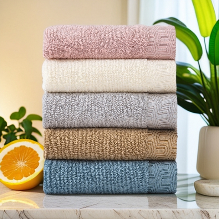 91家纺网 家纺一手货源 找家纺 （总）2025新款中国风迷宫格加厚全棉毛巾浴巾两件套浴室吸水浴巾纯棉毛巾浴巾套装