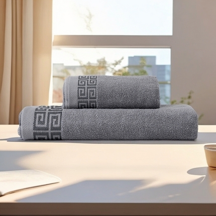 91家纺网 家纺一手货源 找家纺 （总）2025新款中国风长城格纯棉毛巾全棉手巾纯棉毛巾浴巾套装