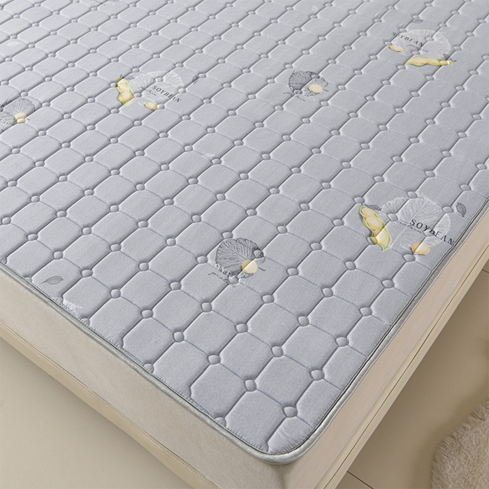 91家纺网 家纺一手货源 找家纺 美克家居2025新款加厚防水软床垫 A级软豆灰防水款