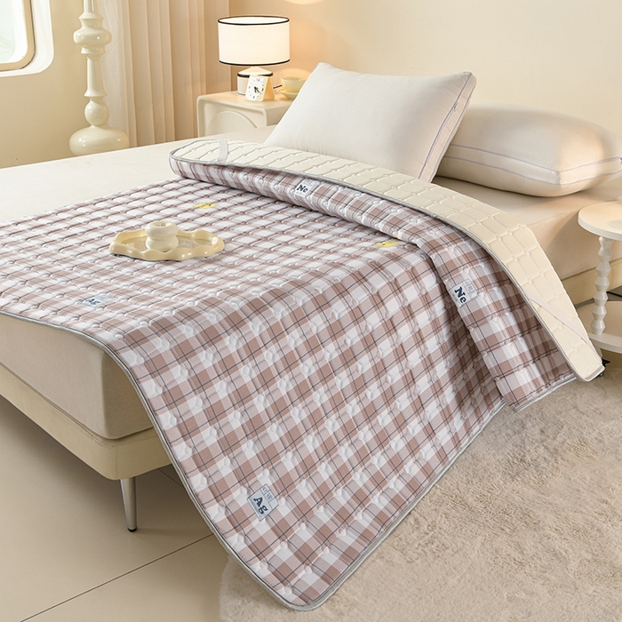 91家纺网 家纺一手货源 找家纺 美克家居2025新款加厚防水软床垫 A级豆沙格【不防水加厚款】