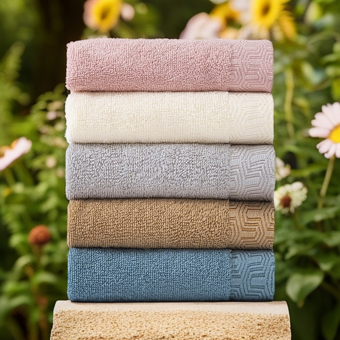 91家纺网 家纺一手货源 找家纺 （总）2025新款中国风迷宫格加厚全棉毛巾浴巾两件套浴室吸水浴巾纯棉毛巾浴巾套装