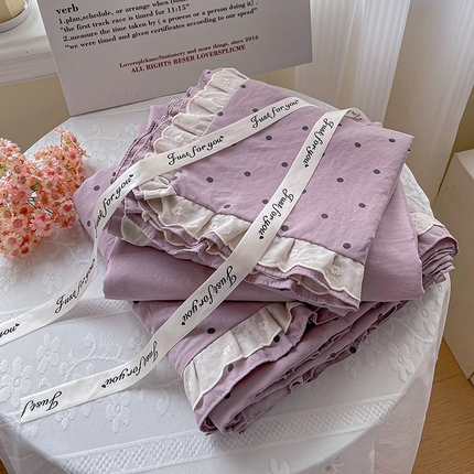 91家纺网 家纺一手货源 找家纺 （总）水墨江南 2025新款小清新水洗棉印花四件套