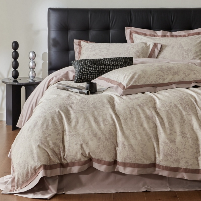 91家纺网 家纺一手货源 找家纺 （总）由丽家纺 2025新款数码印花双层边拼角活性数码印花四件套（控价券后399起）