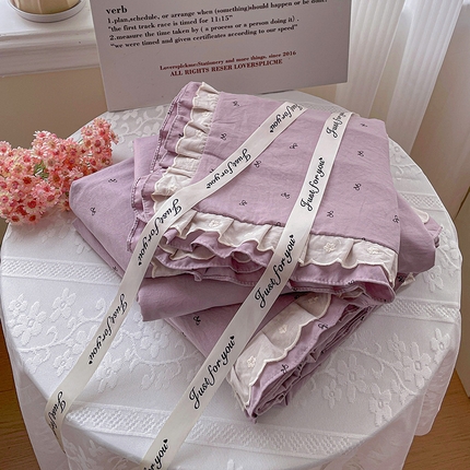 91家纺网 家纺一手货源 找家纺 （总）水墨江南 2025新款小清新水洗棉印花四件套