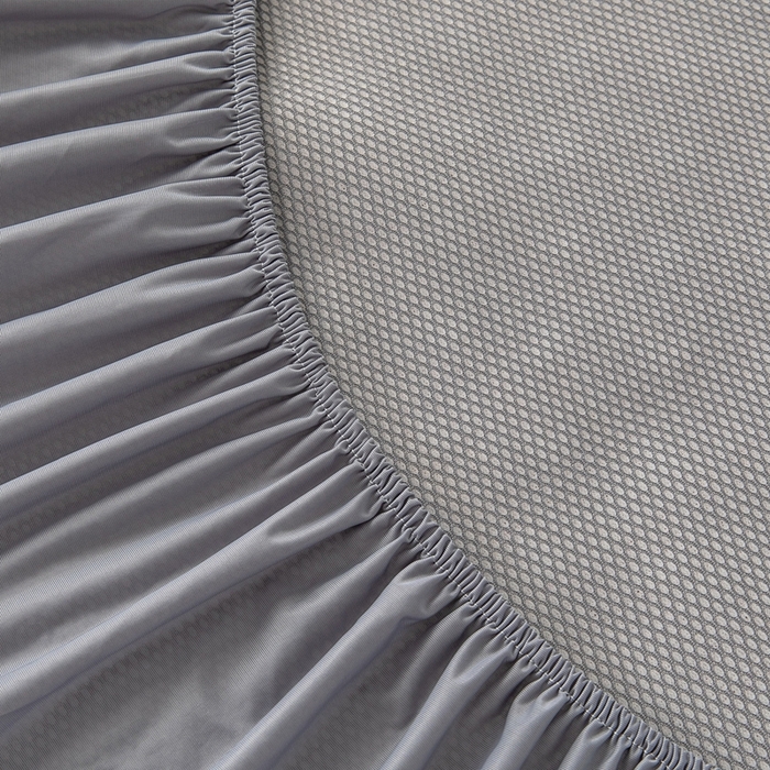 91家纺网 家纺一手货源 找家纺 乐居家纺 2025新款中分子PE凉感凉豆豆提花凉席床笠款 玉色爱心