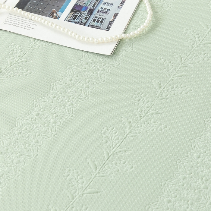 91家纺网 家纺一手货源 找家纺 乐居家纺 2025新款中分子PE凉感凉豆豆提花凉席床笠款 绿色-异形线条