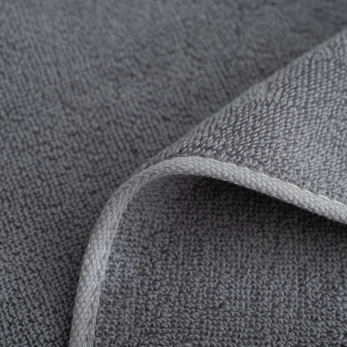 91家纺网 家纺一手货源 找家纺 2025新款中国风长城格纯棉毛巾全棉手巾纯棉毛巾浴巾套装 长城格毛巾1条装-优雅灰