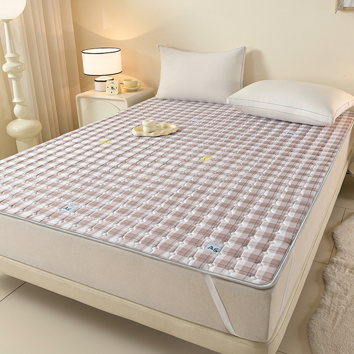 91家纺网 家纺一手货源 找家纺 美克家居2025新款加厚防水软床垫 A级豆沙格【不防水加厚款】