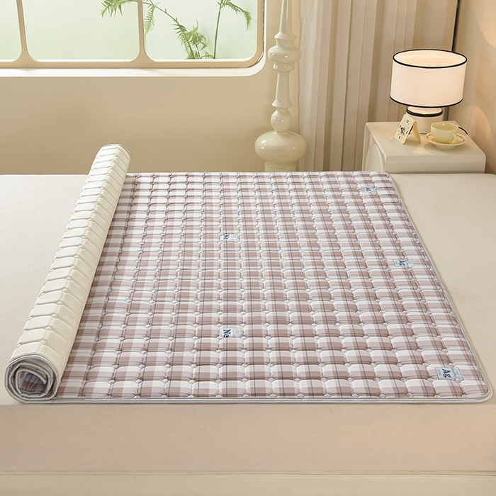 91家纺网 家纺一手货源 找家纺 美克家居2025新款加厚防水软床垫 A级豆沙格【不防水加厚款】