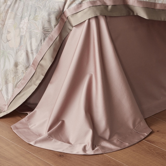 91家纺网 家纺一手货源 找家纺 由丽家纺 2025新款数码印花双层边拼角活性数码印花四件套（控价券后399起） 叶景-粉