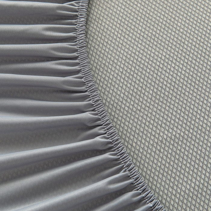 91家纺网 家纺一手货源 找家纺 乐居家纺 2025新款中分子PE凉感凉豆豆提花凉席床笠款 绿色蝴蝶结