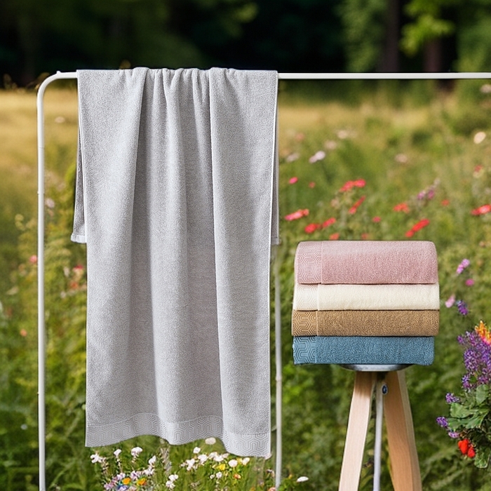 91家纺网 家纺一手货源 找家纺 （总）2025新款中国风迷宫格加厚全棉毛巾浴巾两件套浴室吸水浴巾纯棉毛巾浴巾套装