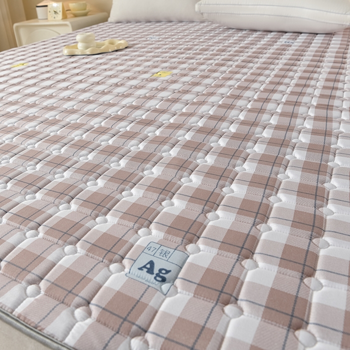 91家纺网 家纺一手货源 找家纺 美克家居2025新款加厚防水软床垫 A级豆沙格【不防水加厚款】