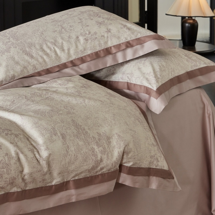 91家纺网 家纺一手货源 找家纺 （总）由丽家纺 2025新款数码印花双层边拼角活性数码印花四件套（控价券后399起）