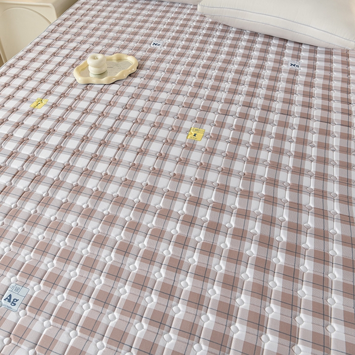 91家纺网 家纺一手货源 找家纺 美克家居2025新款加厚防水软床垫 A级豆沙格【不防水加厚款】