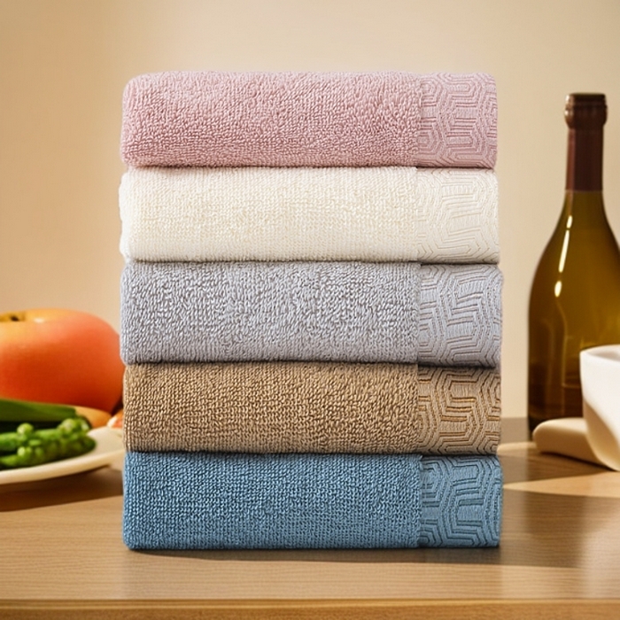 91家纺网 家纺一手货源 找家纺 （总）2025新款中国风迷宫格加厚全棉毛巾浴巾两件套浴室吸水浴巾纯棉毛巾浴巾套装