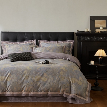 91家纺网 家纺一手货源 找家纺 （总）由丽家纺 2025新款数码印花双层边拼角活性数码印花四件套（控价券后399起）