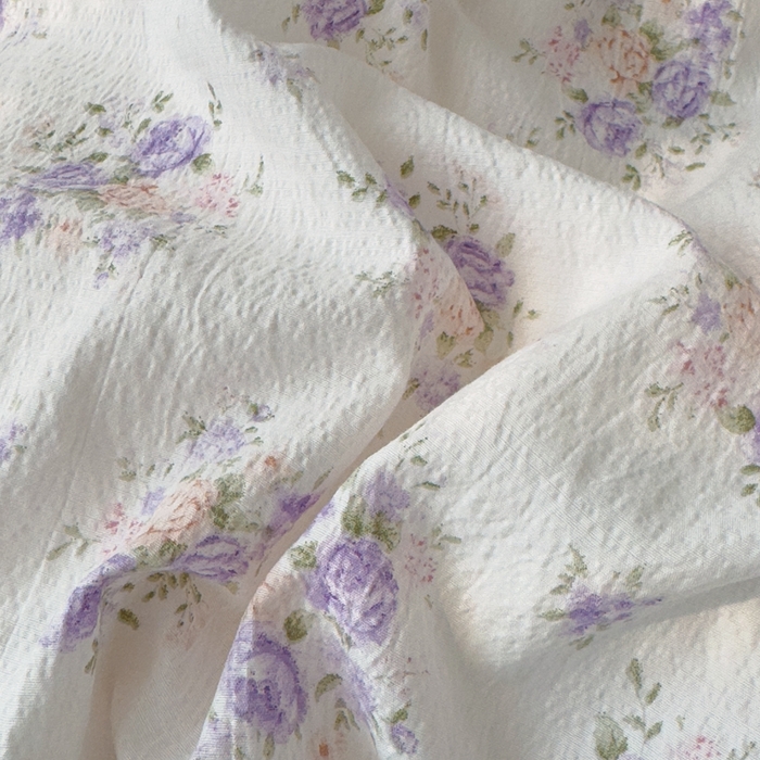 91家纺网 家纺一手货源 找家纺 竹合家纺 2025新品云感皱皱四件套跑量款小清新四件套 紫苏