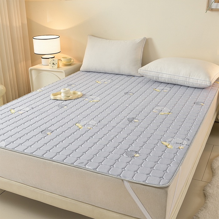 91家纺网 家纺一手货源 找家纺 美克家居2025新款加厚防水软床垫 A级软豆灰【不防水加厚款】