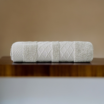 91家纺网 家纺一手货源 找家纺 彩虹毛巾2025新款菱形格全棉加厚毛巾纯棉毛巾浴巾套装跨境外贸产品长绒棉毛巾浴巾套装 菱形格毛巾-麻米