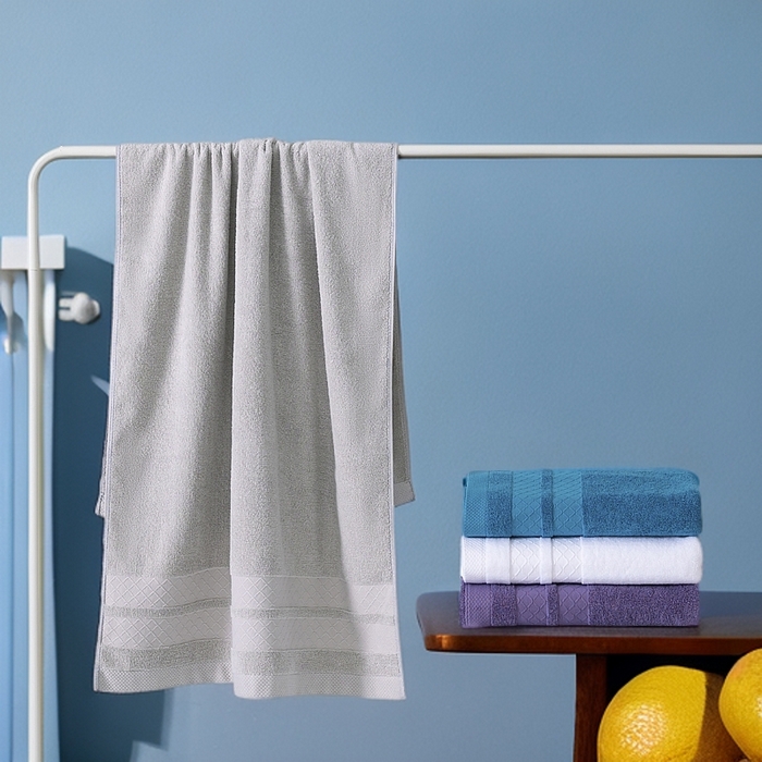 91家纺网 家纺一手货源 找家纺 （总）彩虹毛巾2025新款菱形格全棉加厚毛巾纯棉毛巾浴巾套装跨境外贸产品长绒棉毛巾浴巾套装