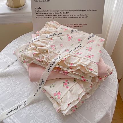 91家纺网 家纺一手货源 找家纺 （总）水墨江南 2025新款小清新水洗棉印花四件套