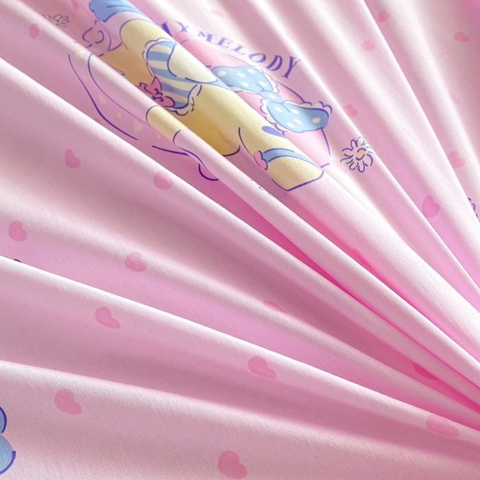 91家纺网 家纺一手货源 找家纺 爱丽丝 2025新款正版授权三丽鸥全棉单床单 木马美乐蒂