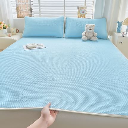 湘之帛 2025新款超声波冰豆豆凉席 天空蓝