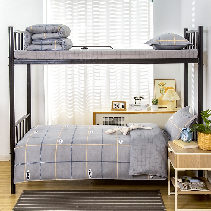 91家纺网 家纺一手货源 找家纺 乐旗 2025新款全棉12868学生宿舍三件套纯棉六件套装 非凡之旅