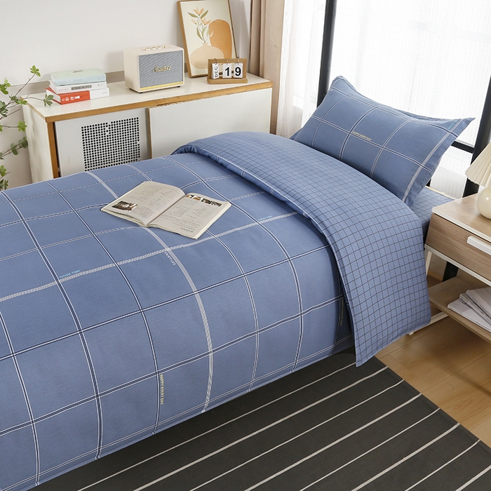 91家纺网 家纺一手货源 找家纺 乐旗 2025新款全棉12868学生宿舍三件套纯棉六件套装 时尚前沿