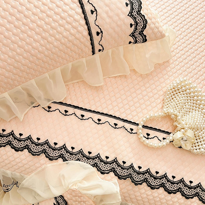 91家纺网 家纺一手货源 找家纺 网红馆（ck家纺） 2025新款凉豆豆床裙款凉席三件套-露茜公主 露茜公主-玉