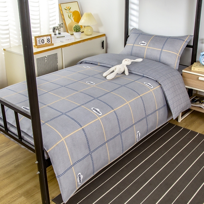 91家纺网 家纺一手货源 找家纺 乐旗 2025新款全棉12868学生宿舍三件套纯棉六件套装 非凡之旅