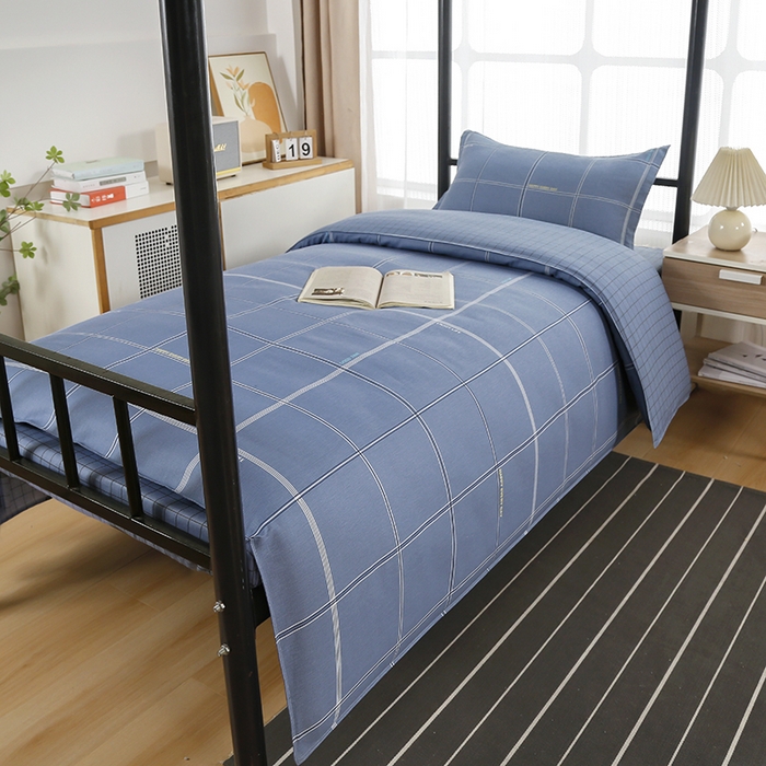 91家纺网 家纺一手货源 找家纺 乐旗 2025新款全棉12868学生宿舍三件套纯棉六件套装 时尚前沿