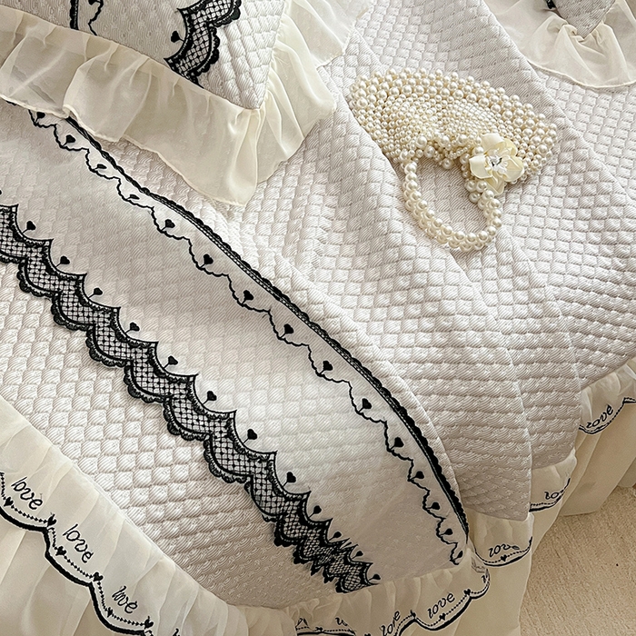 91家纺网 家纺一手货源 找家纺 网红馆（ck家纺） 2025新款凉豆豆床裙款凉席三件套-露茜公主 露茜公主-灰