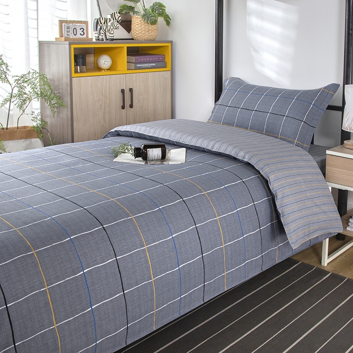 91家纺网 家纺一手货源 找家纺 乐旗 2025新款全棉12868学生宿舍三件套纯棉六件套装 润天格