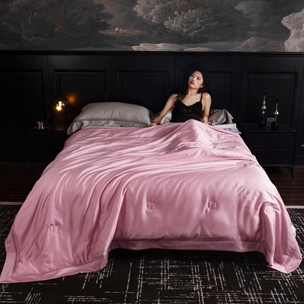 被靠被 2025新款可水洗蚕丝夏被-莱德 莱德-桃粉