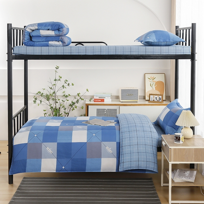 91家纺网 家纺一手货源 找家纺 乐旗 2025新款全棉12868学生宿舍三件套纯棉六件套装 妙趣青春