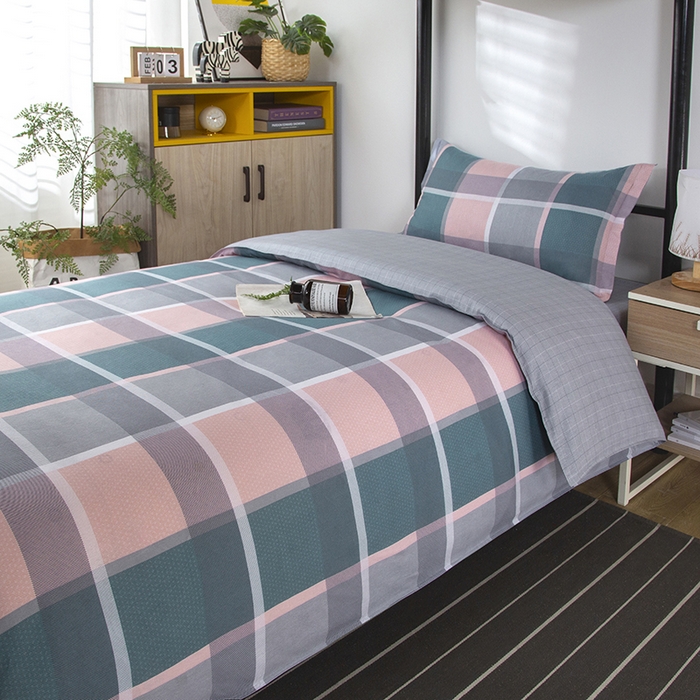 91家纺网 家纺一手货源 找家纺 乐旗 2025新款全棉12868学生宿舍三件套纯棉六件套装 格兰特