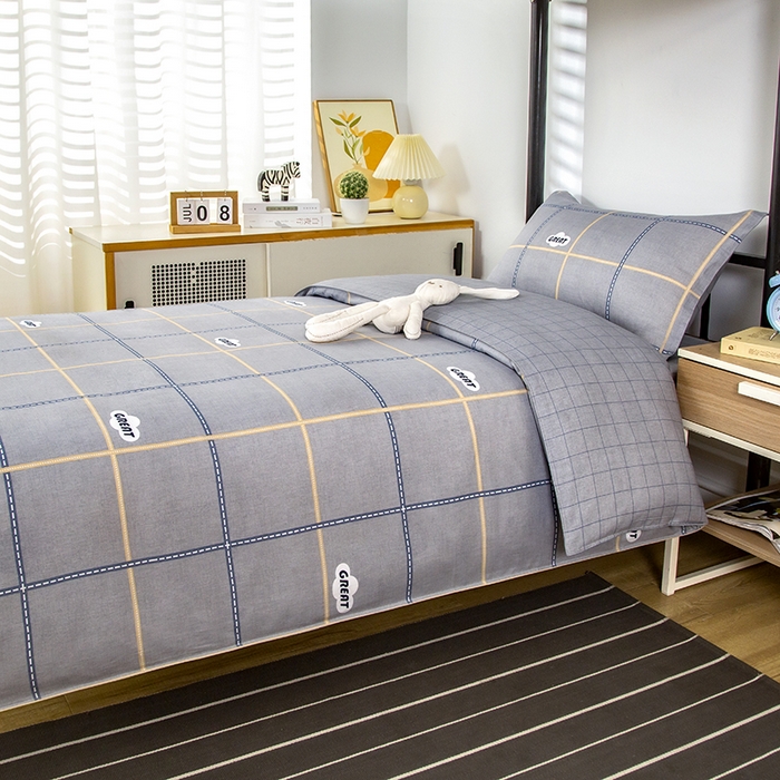 91家纺网 家纺一手货源 找家纺 乐旗 2025新款全棉12868学生宿舍三件套纯棉六件套装 非凡之旅