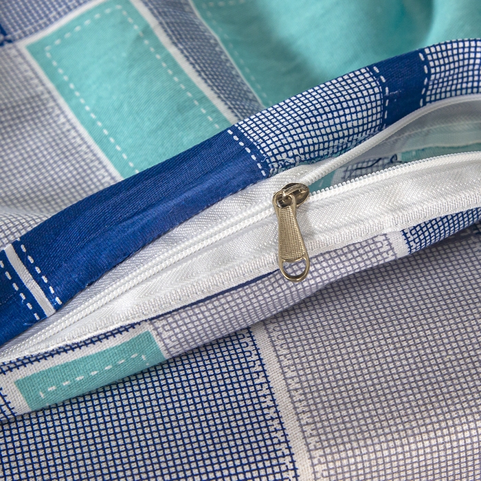 91家纺网 家纺一手货源 找家纺 乐旗 2025新款全棉12868学生宿舍三件套纯棉六件套装 学生格